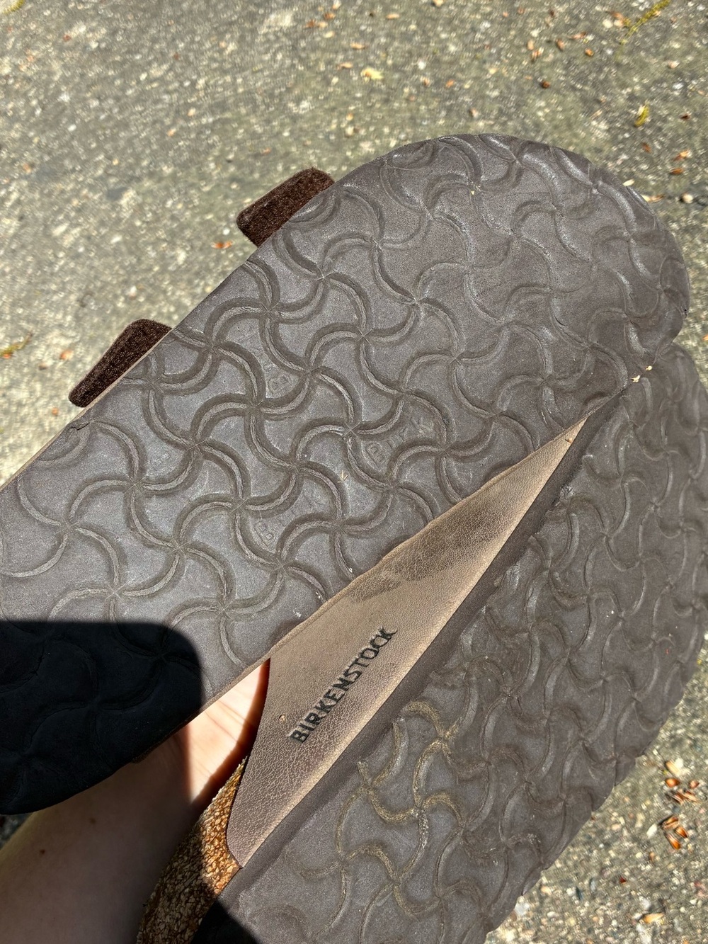 Birkenstock | Womens Brown Slide Sandals - Picture 12 of 14
